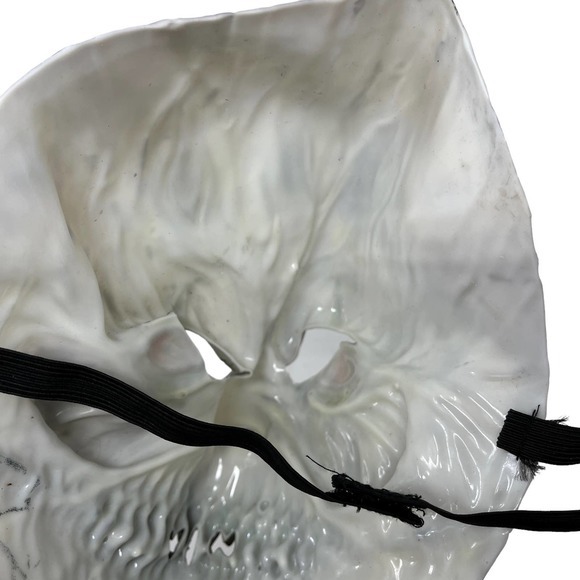 Adult Halloween Face Mask. Scary Costume. Demon‎ Mask. Gray Mask Red Eyes - Picture 6 of 6